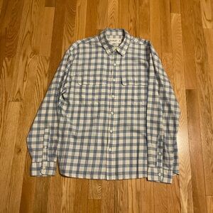 Abercrombie & Fitch Shirt Mens Blue Plaid Long Sleeve‎ Size M
